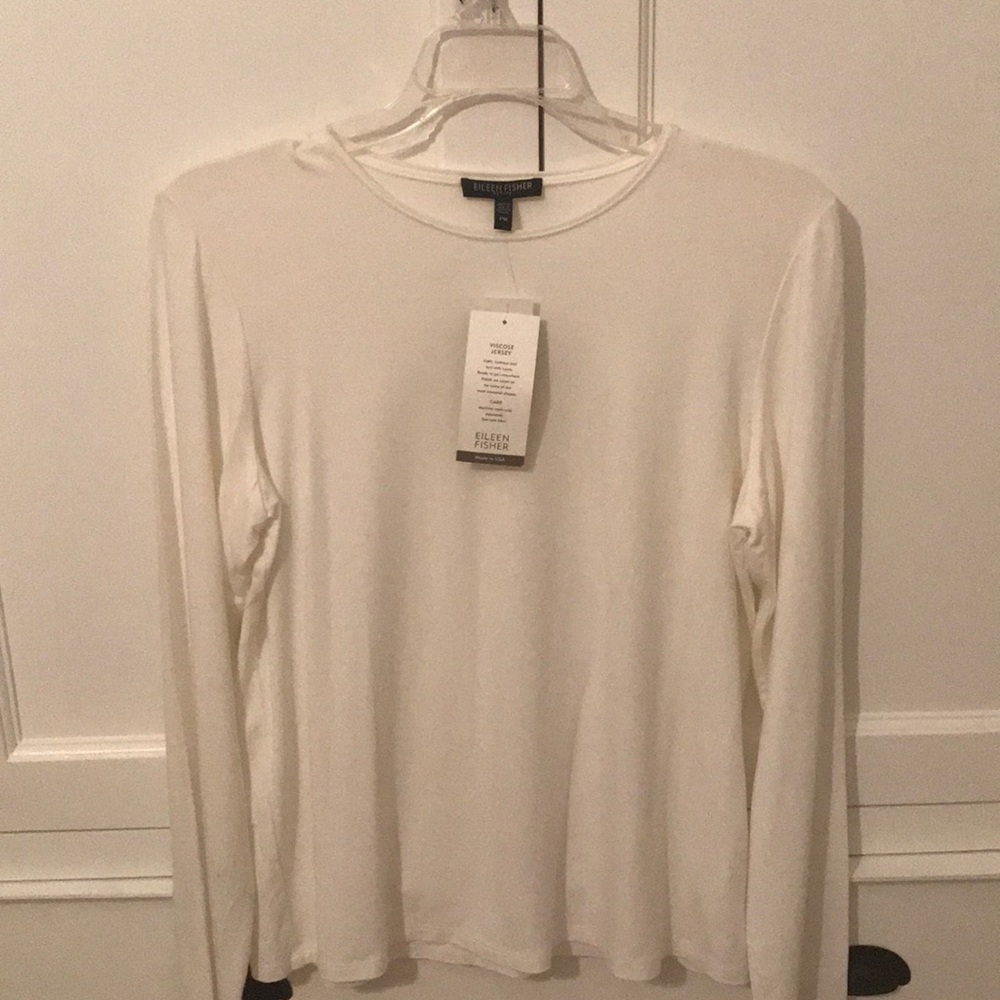 White long sleeve Eileen Fisher shirt